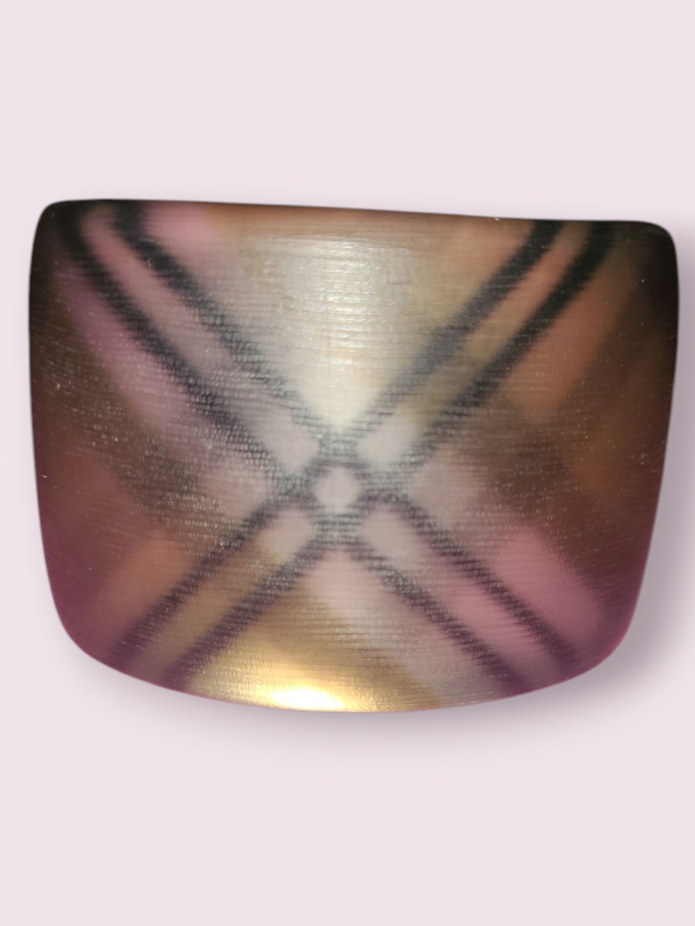 ALEXIS BITTAR Wide Plaid tartan Lucite Cuff Bracelet